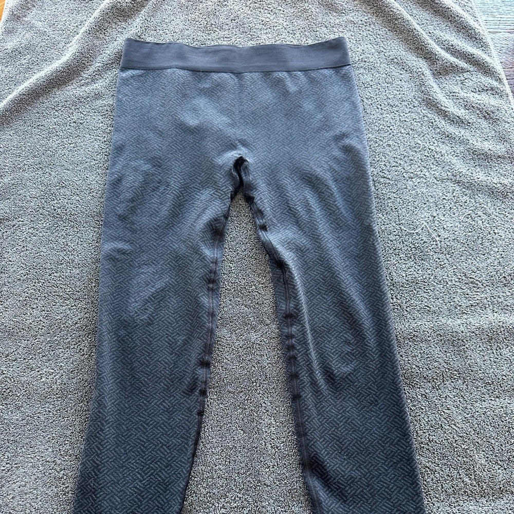 Title nine Spark 2.0 black/ gray herringbone footless tights/ leggings
